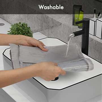 Lirex 8-Pocket Hanging Purse Organizer for Closet - Oxford Cloth Storage System with Double Layer Protection, Grey