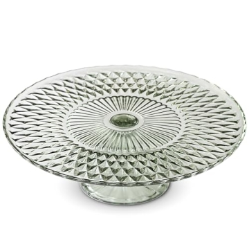 Amici Home Rochester Vintage Glass Cake Stand for Elegant Displays