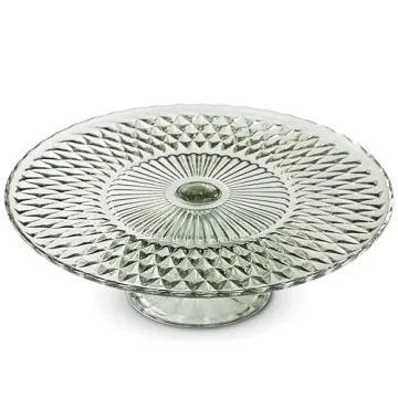 Amici Home Rochester Vintage Glass Cake Stand for Elegant Displays