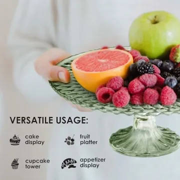 Amici Home Rochester Vintage Glass Cake Stand for Elegant Displays