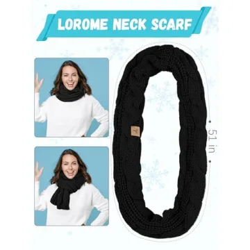 Winter Accessories Set for Women Black Knit Gear