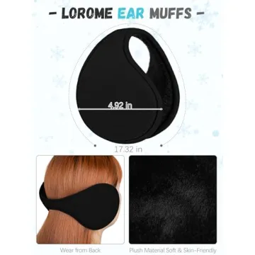 Winter Accessories Set for Women Black Knit Gear