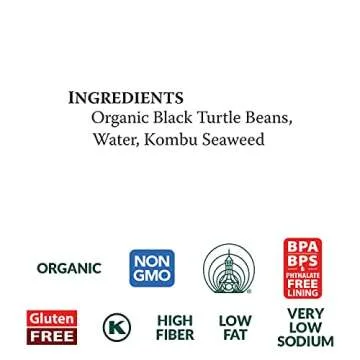 Eden Organic Black Beans No Salt Added 15 OZ (Pack of 6)