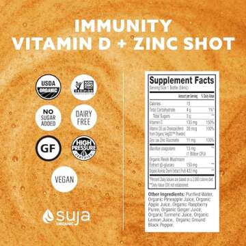 Suja Organic Ginger Turmeric Vitamin D & Zinc Shot