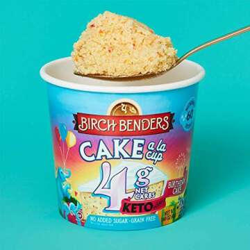 Keto Birthday Cake Cups by Birch Benders, Gluten-Free Delight