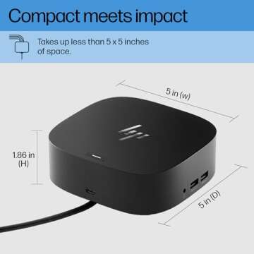 HP G5 USB-C Dock for All USB-C Laptops - 11-in-1 Adapter