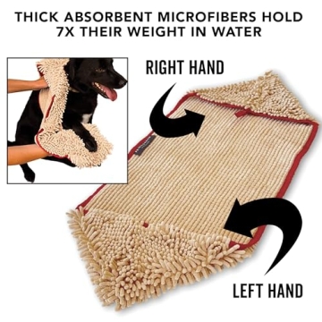 Premium Absorbent Dog Towel with Hand Pockets