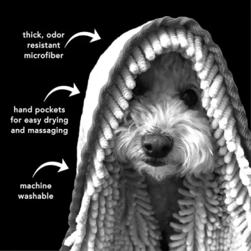 Premium Absorbent Dog Towel with Hand Pockets