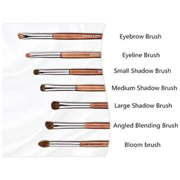ENZO KEN Pony Hair Eye Shadow Brush Set for Flawless Makeup