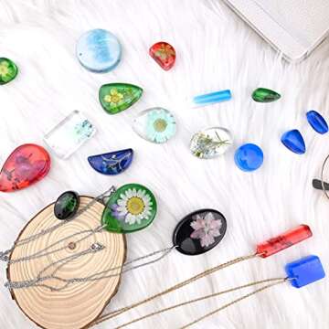Resin Jewelry Molds, Jewelry Molds for Resin Casting, Silicone Molds for Epoxy Resin, Pendant Mold for DIY Gem Cabochon Pendant, Earring, Necklace Jewelry Making