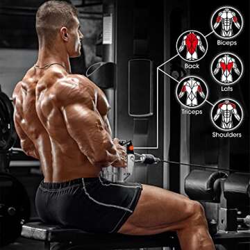 Yes4All Seated Row Double D Handle Cable Attachment – Double D Grip / Double Row Handle for Cable Attachment (Chrome)