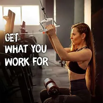 Yes4All Seated Row Double D Handle Cable Attachment – Double D Grip / Double Row Handle for Cable Attachment (Chrome)