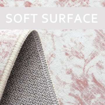 COZYLOOM Vintage Medallion Area Rug Machine Washable Soft