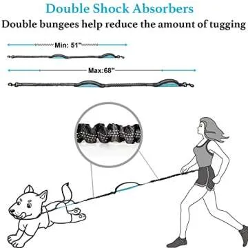 iYoShop Retractable Hands-Free Dog Leash with Dual Handles