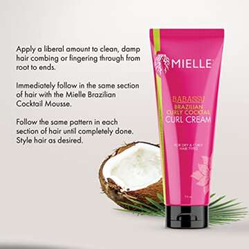 Mielle Organics Brazilian Curly Cocktail Curl Cream (7.5 oz.)