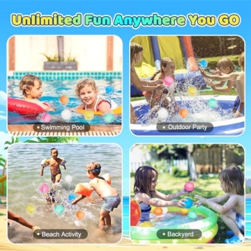 WHDPETS Reusable Water Balloons - Summer Fun for Kids