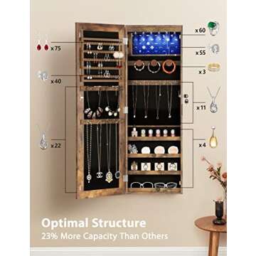 Nicetree Jewelry Cabinet with LEDs - Stylish Storage Solution