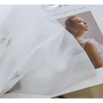 PI Sheer White Curtains 84 Inch Length, Solid Voile with Grommet Top for Living Room/Bedroom (W52 X L84 Inch, 2 Panels)…