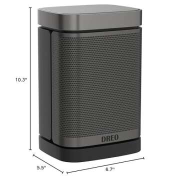Dreo 1500W Space Heater, 70° Oscillating Portable Heater for Indoor Use, Digital Thermostat, 4 Modes, 12h Timer, Personal Electric Heater PTC Ceramic Heater Quick Safety Heating for Home Office