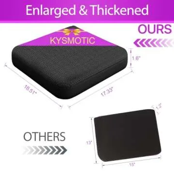 KYSMOTIC Gel Seat Cushion for Long Sitting (Super Large & Thick), Soft & Breathable, Gel Cushion for Wheelchair, Gel Chair Cushion for Hip Pain, Gel Seat Cushion for Office Chair