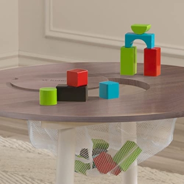 KidKraft Round Storage Table & Chair Set - Gray Ash