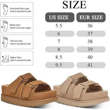 Summerat Women's Sandals Platform Slide Sandals Open Toe House Slipper Indoor Outdoor Non-Slip Sandals for Women, 8.5
