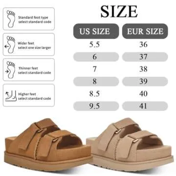 Summerat Women's Sandals Platform Slide Sandals Open Toe House Slipper Indoor Outdoor Non-Slip Sandals for Women, 8.5