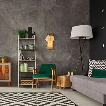 HAchoo Rustic Mason Jar Candle Wall Decor with Timer