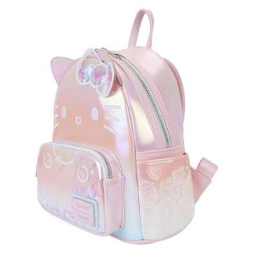 Loungefly Sanrio Hello Kitty 50th Anniversary Clear and Cute Womens Double Strap Shoulder Bag Purse