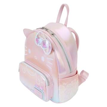 Loungefly Sanrio Hello Kitty 50th Anniversary Clear and Cute Womens Double Strap Shoulder Bag Purse