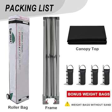 Durable 10x10ft Eurmax Pop Up Canopy Tent for Events