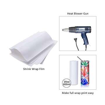 PYD Life Sublimation Shrink Wrap Sleeves for Tumblers
