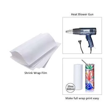 PYD Life Sublimation Shrink Wrap Sleeves for Tumblers