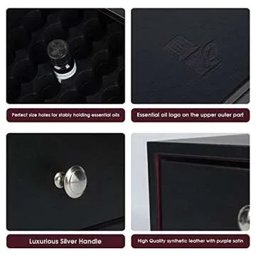 J JACKCUBE Essential Oil Organizer - Elegant Storage Box