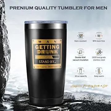 Birthday Gifts for Men, Premium Tumbler Gifts Basket For Men, Unique Dad Gift Ideas from Daughter Wife, Valentines Gifts, Birthday Gifts for Men Him Husband - Gifts for Men Who Have Everything