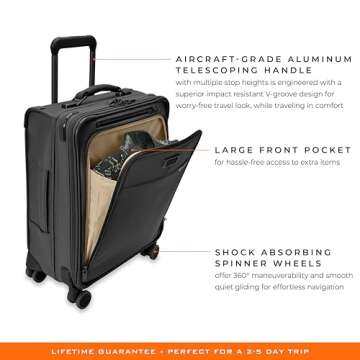 Briggs & Riley Baseline Spinners, Black, 21-inch Global Carry-On