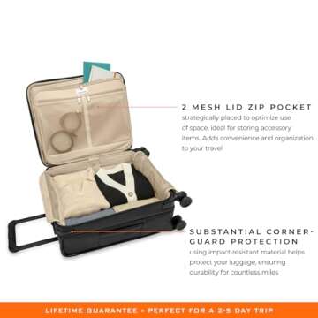 Briggs & Riley Baseline Spinners, Black, 21-inch Global Carry-On