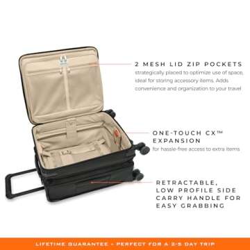 Briggs & Riley Baseline Spinners, Black, 21-inch Global Carry-On