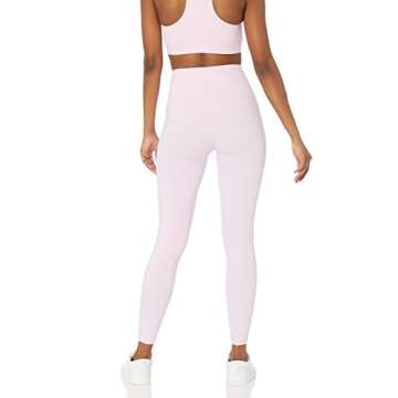 Amazon Essentials Women's Active Sculpt Workout Athleisure High-Rise Full-Length Leggings (Available in Plus Size), Pale Pink, Small