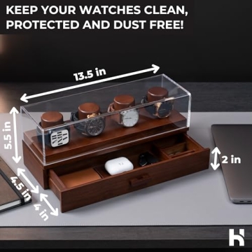 Premium Wooden Watch Display Case with Lifetime Assurance