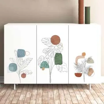 Supzone Simple Plants Wall Stickers for Elegant Home Decor