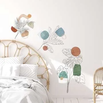 Supzone Simple Plants Wall Stickers for Elegant Home Decor