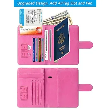 Airtag Passport Holder with RFID Blocking - Stylish Travel Wallet