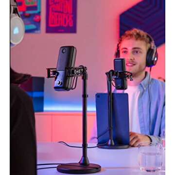 Elgato Mini Mount – Versatile Desktop Stand extendable up to 64 cm/25.2 in, Fully Adjustable, Phone Holder with Cold Shoe Mount, Device Slot, 1/4 inch Thread for Cameras, Lights, Mics and More