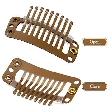 WILLBOND 30 Durable 9-teeth Hair Extension Clips