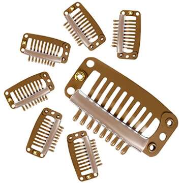 WILLBOND 30 Durable 9-teeth Hair Extension Clips