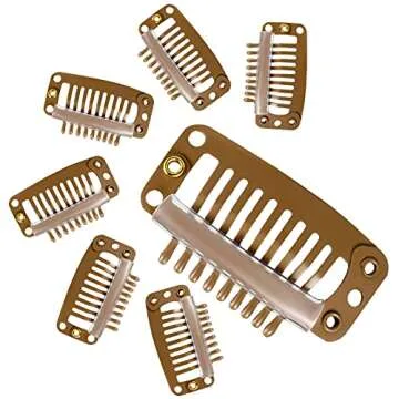 WILLBOND 30 Durable 9-teeth Hair Extension Clips