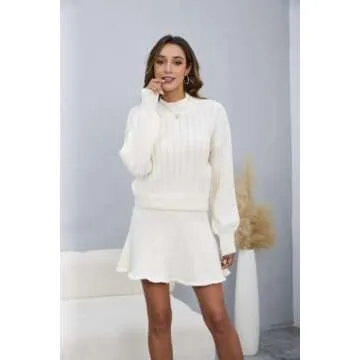 Chic Women's Sweater Skirt Set for Comfortable Style