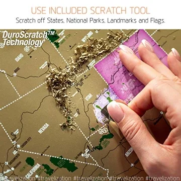 Travelization USA Scratch Off Map - Ideal for Any Traveler