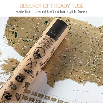 Travelization USA Scratch Off Map - Ideal for Any Traveler